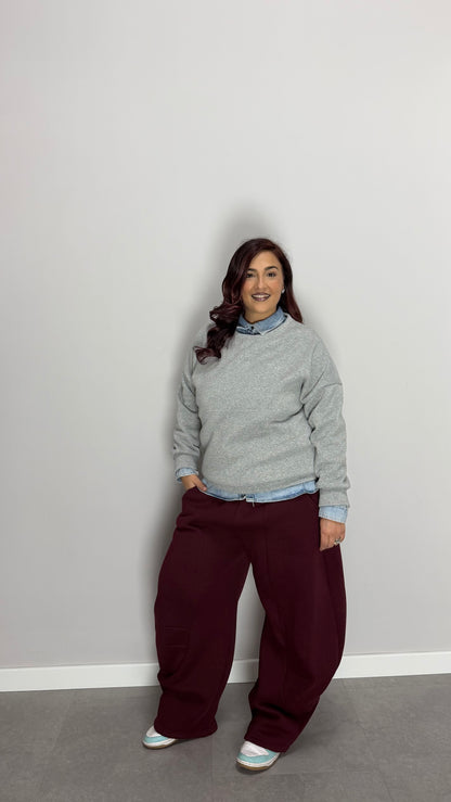 Pantalone in Tuta Felpato BellaBalloon Bordeaux MAR66685