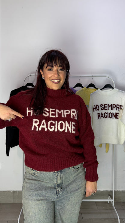 Maglioncino Ho Sempre Ragione Bordeaux 3071