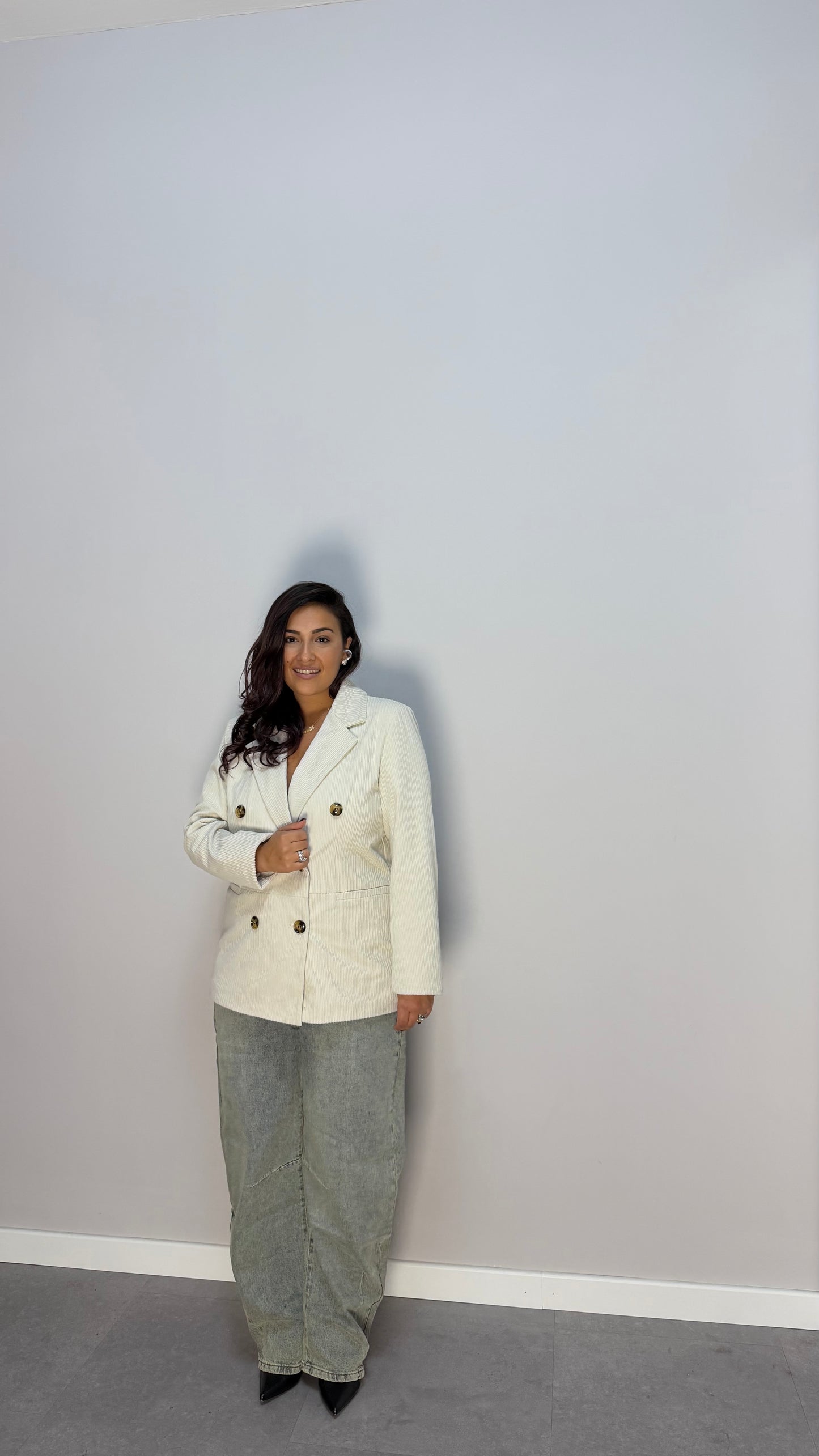 Giacca Cordelia in velluto Panna 251017