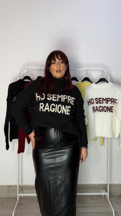 Maglioncino Ho Sempre Ragione Nero 3071