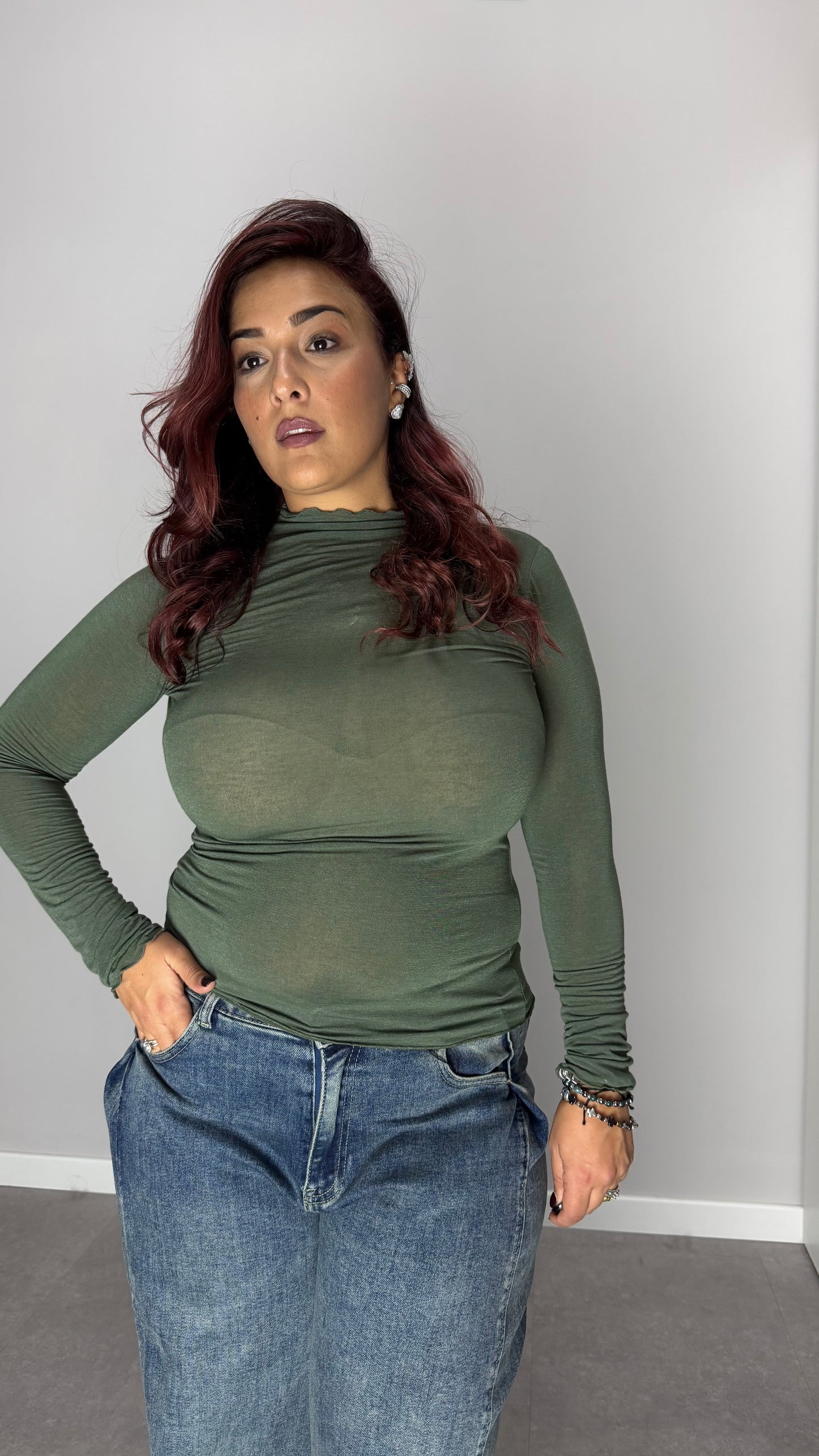 Shirt Velatissime Cashmere verde 28150