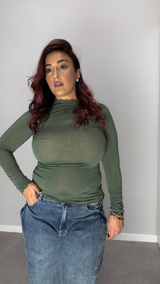 Shirt Velatissime Cashmere verde 28150