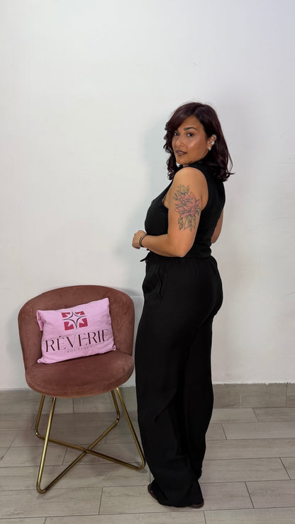 Coordinato Laura Nero in Lino ML12887