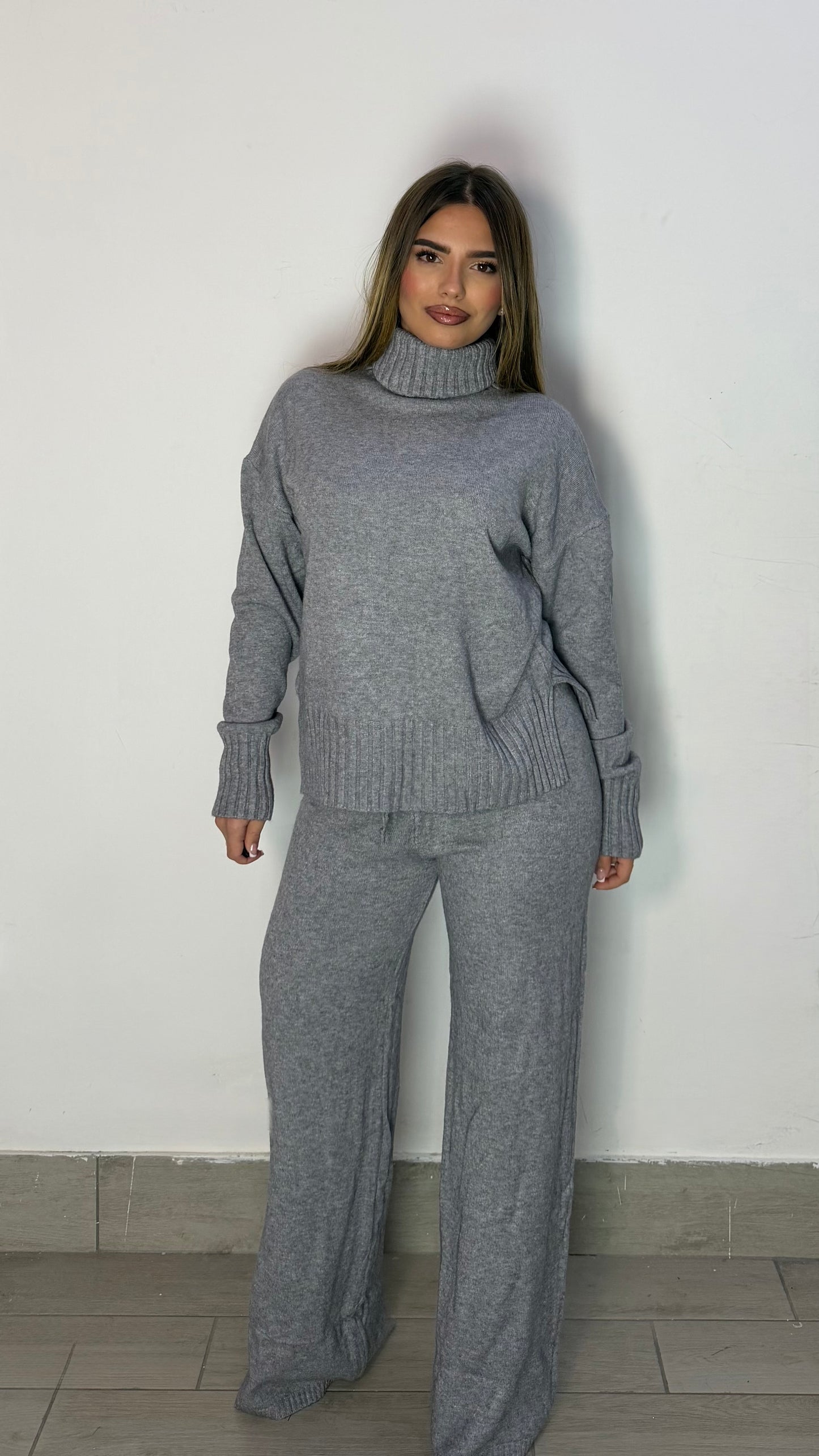 Coordinato Lovely 2.0 Grigio in Lana AL016