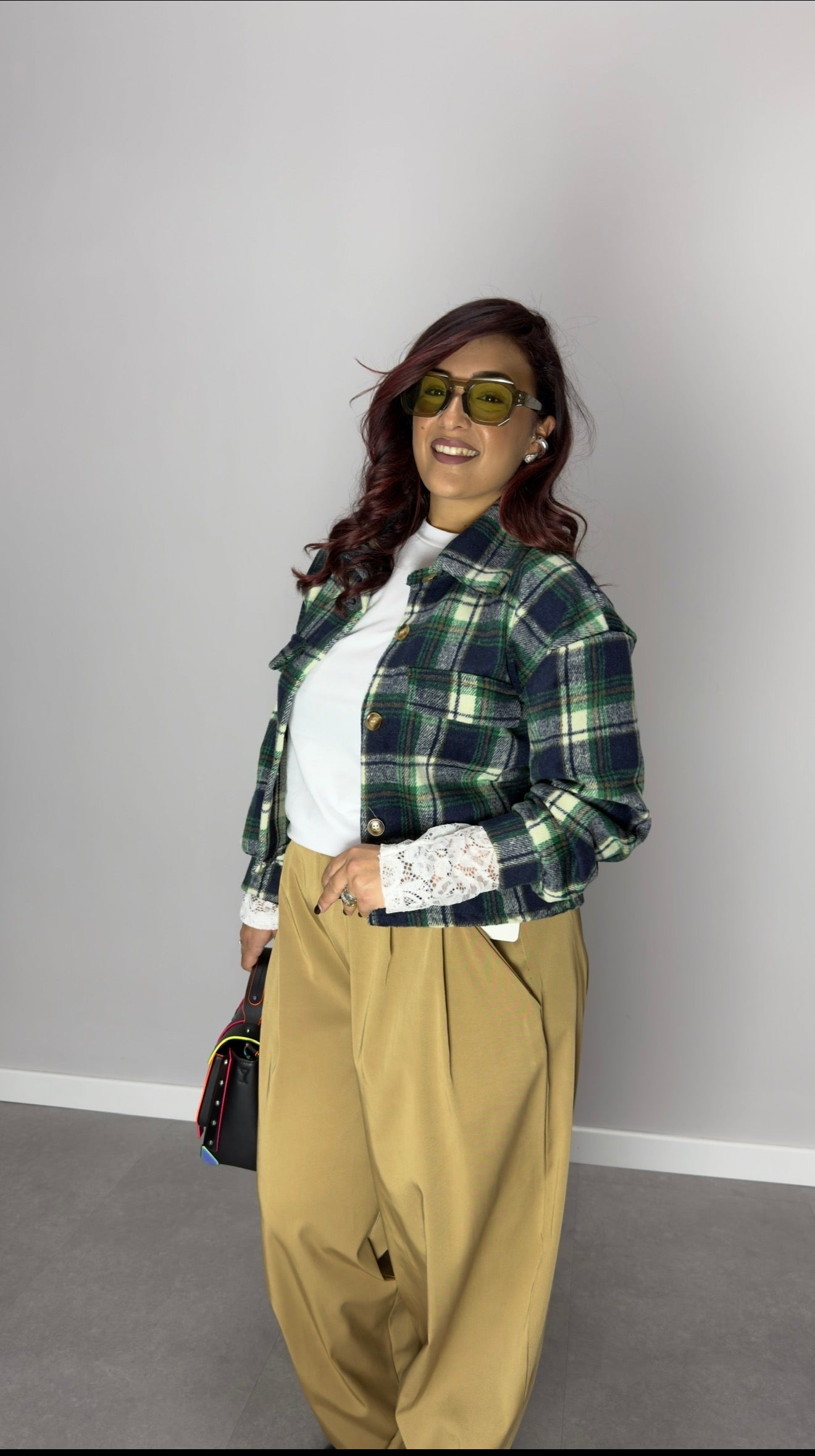 Camicia Suave Flanella verde CF44