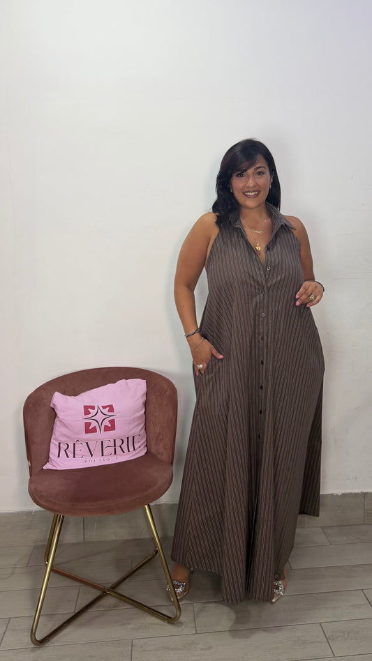 Dress Sofy a Camicia Marrone 4601C19