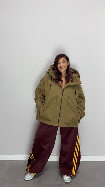 Pantalone in tuta ballons Adid bordeaux con strisce Gialle HX7626