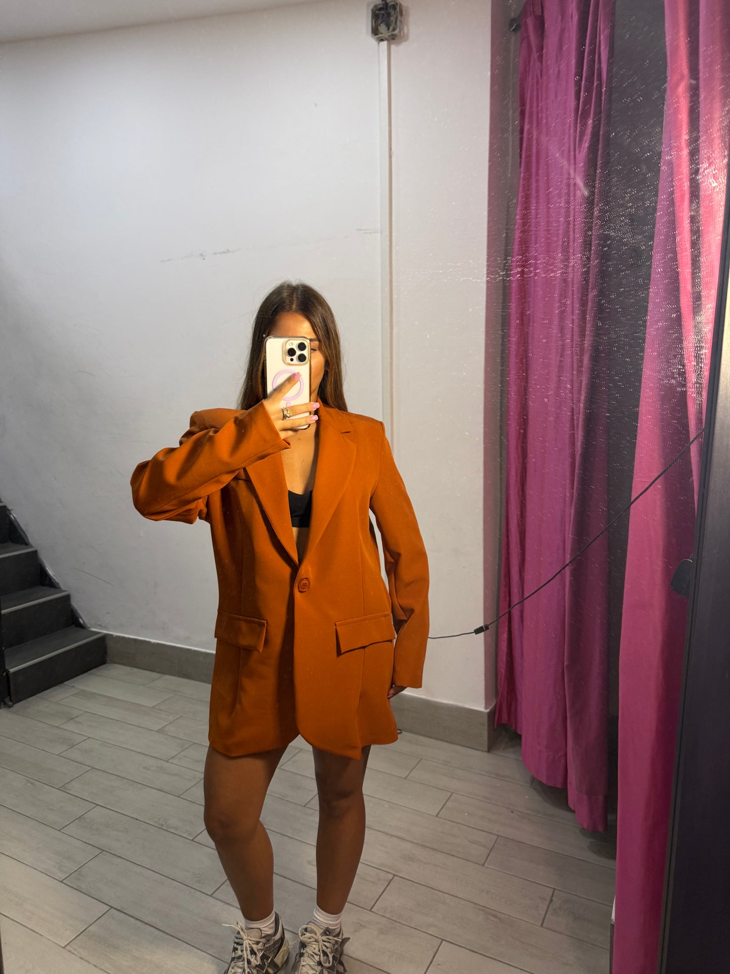 giacca monopetto coccio m11035