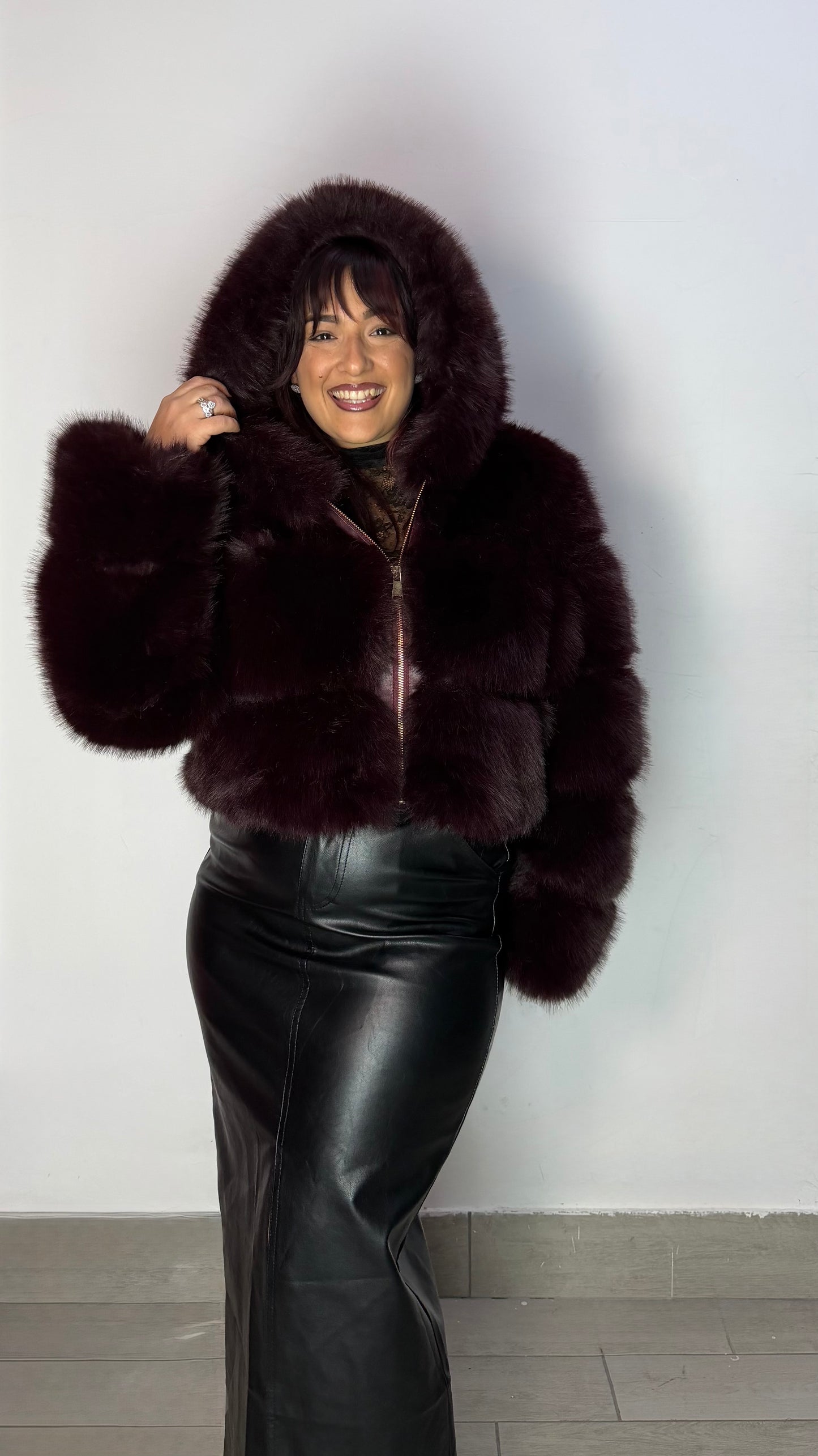 Ecofur Crop Polar Bordeaux 68341