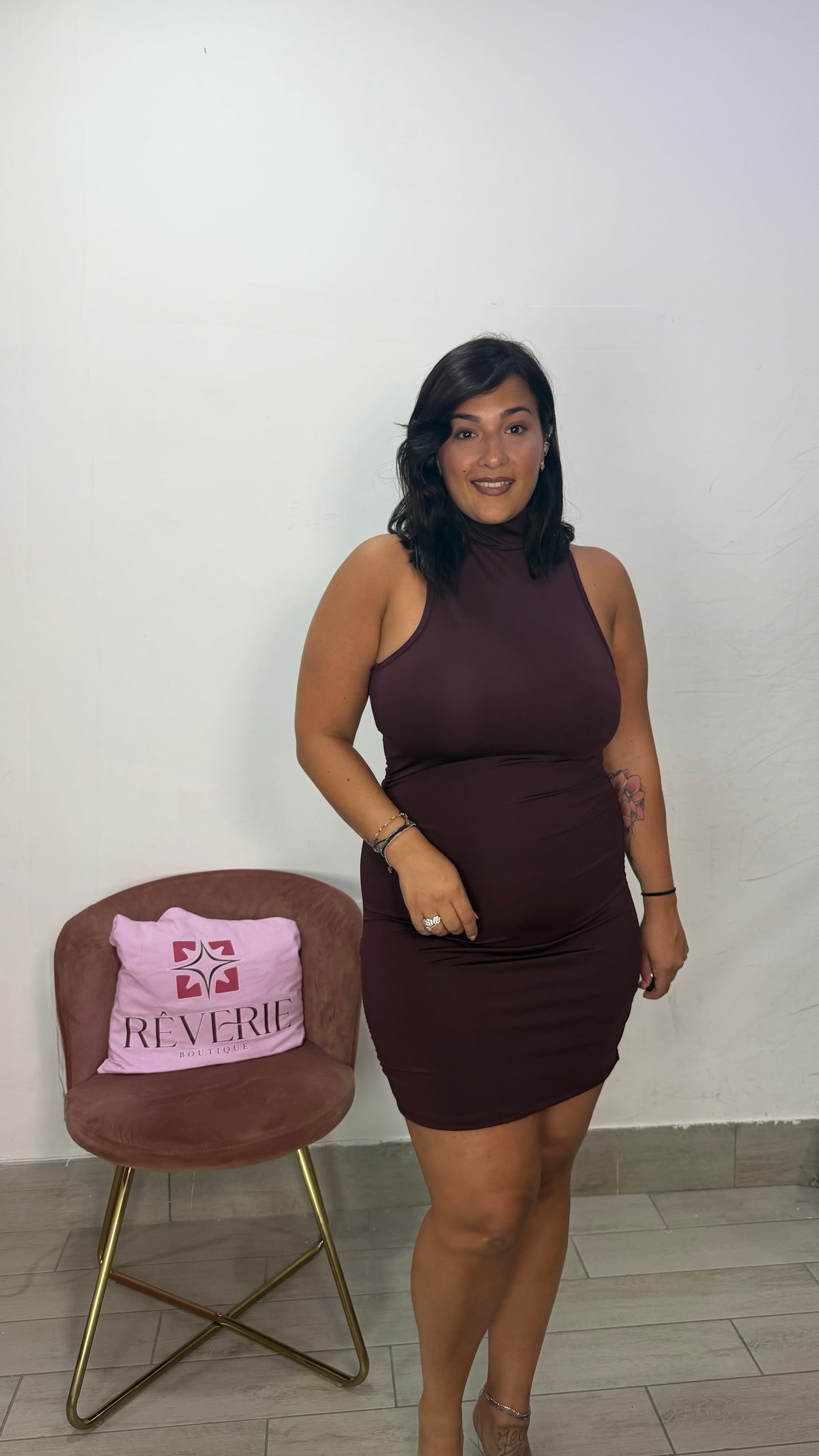 Dress Valeria Prugna in Lycra VL44