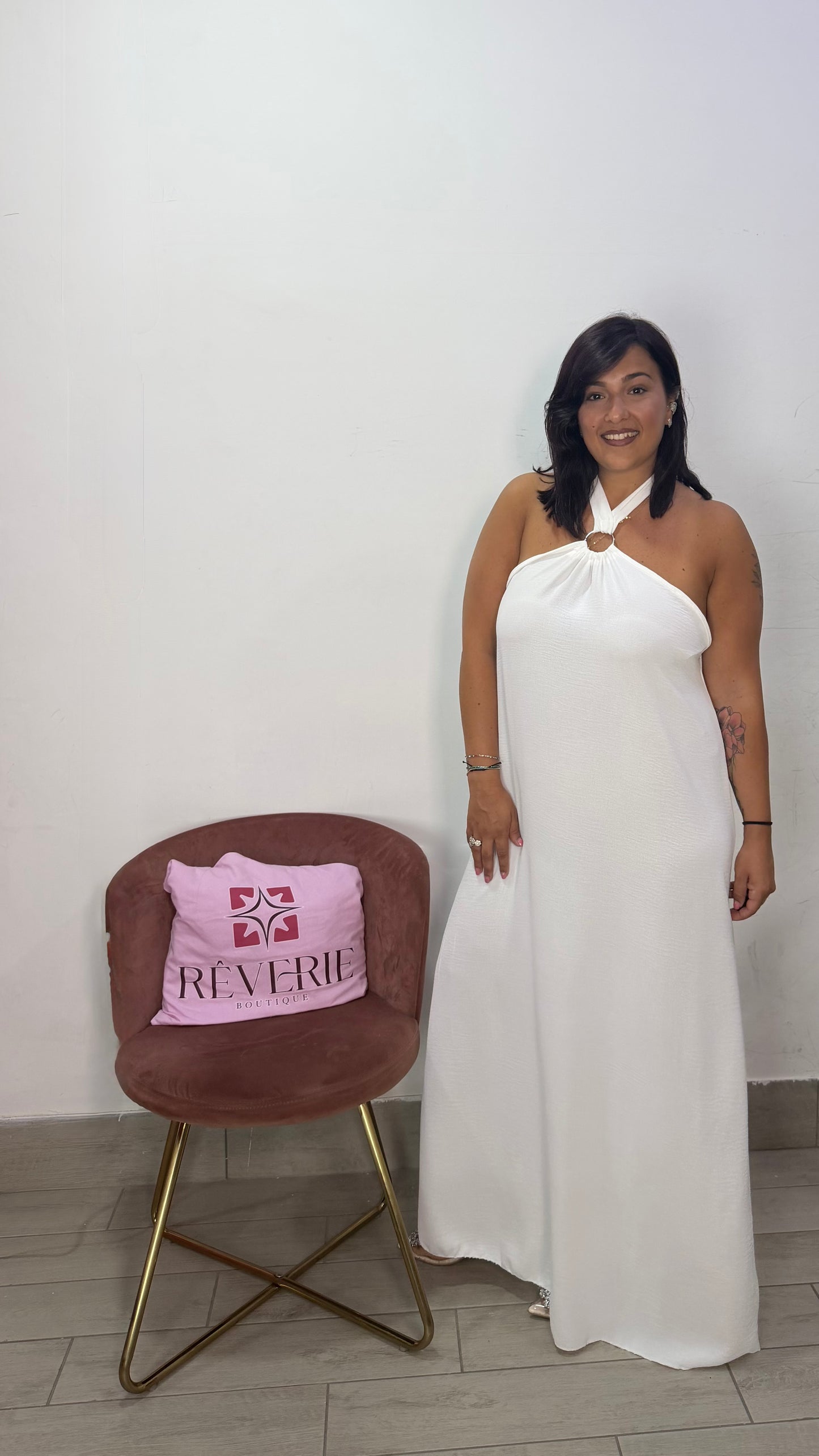 Dress Halo Bianco con Anello 44DB