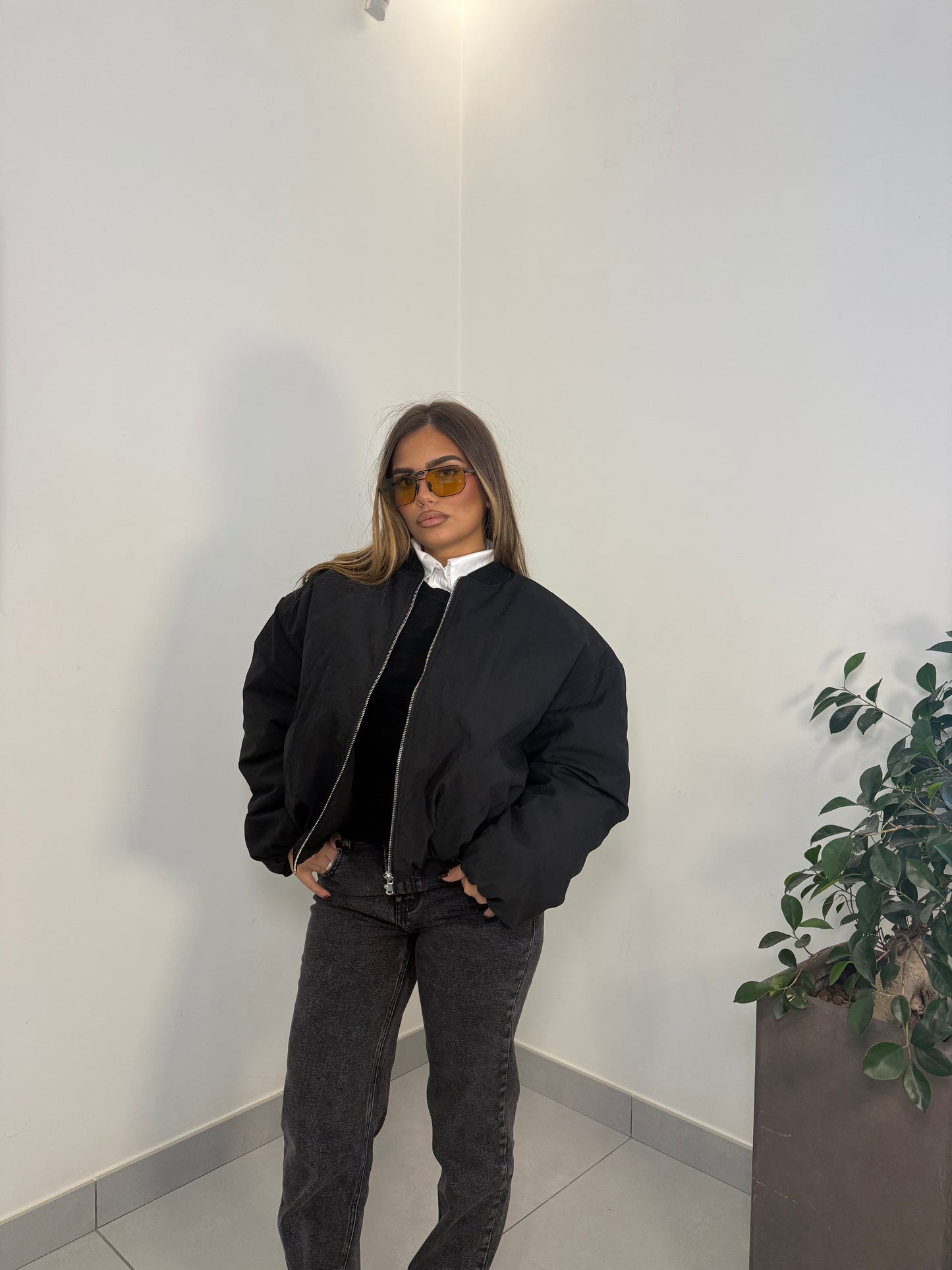 Giubotto Bomber Nero Assoluto Lumina L9402