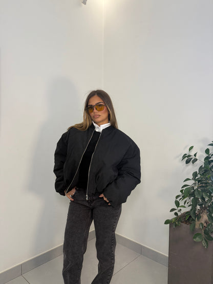 Giubotto Bomber Nero Assoluto Lumina L9402