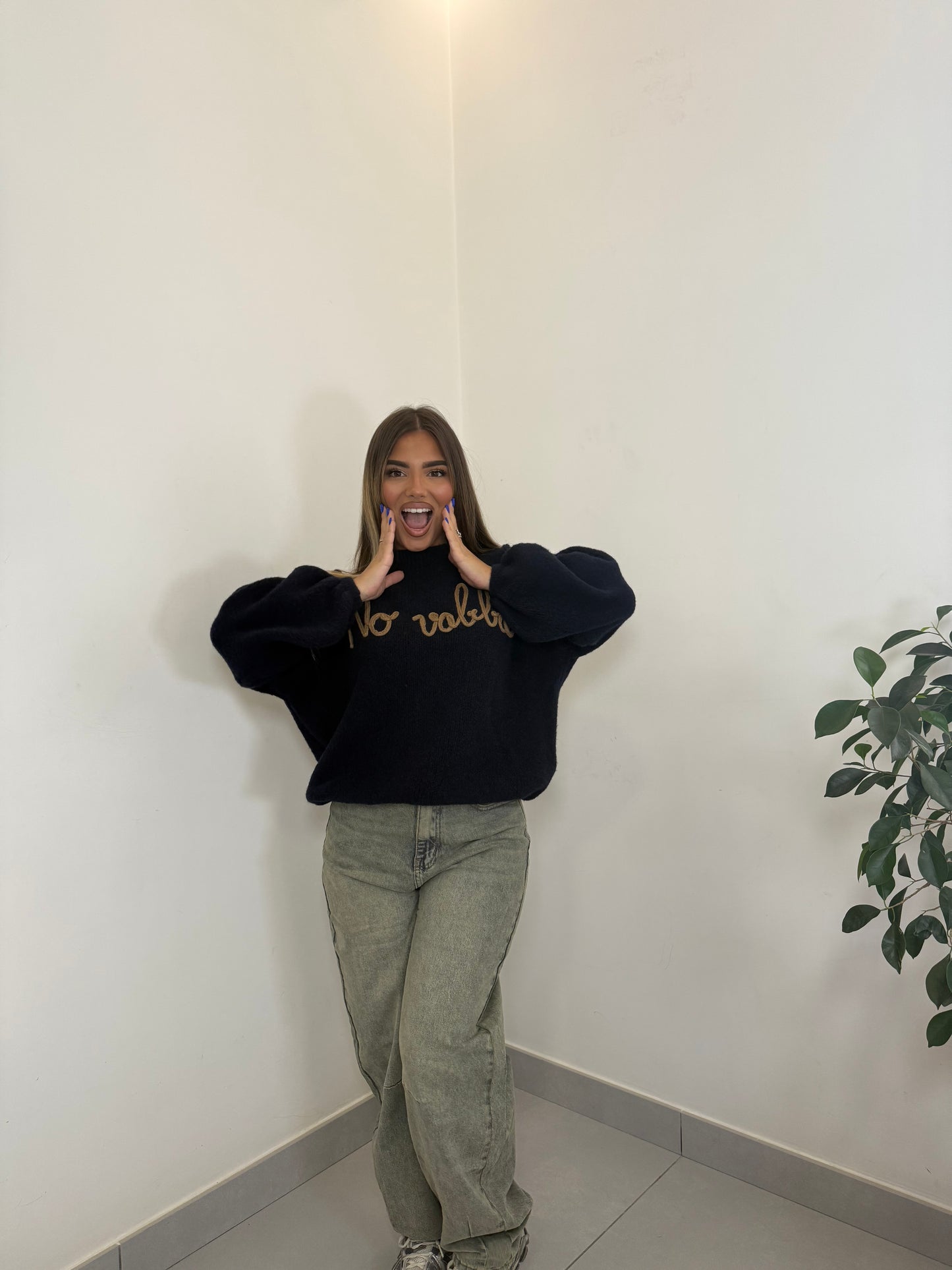 Maglioncino No vabbè blu 2702