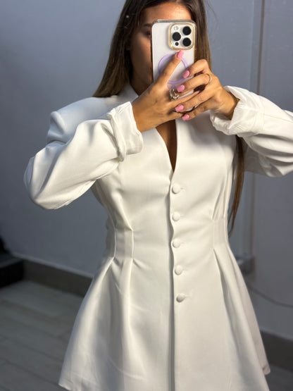 giacca bianca con bottoni 6785