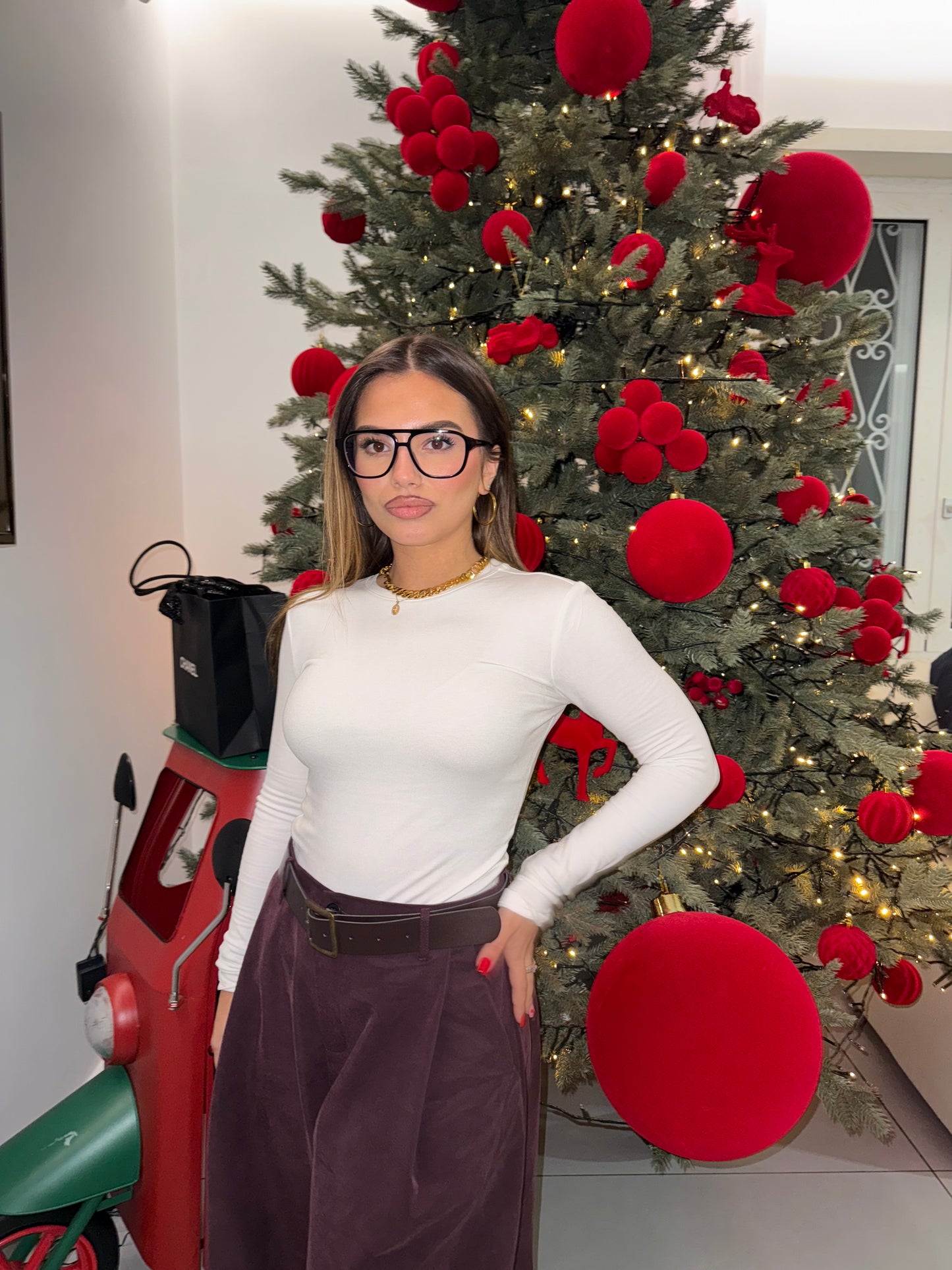 Maglia Skin Felpata Bianca by Lumina LC240130