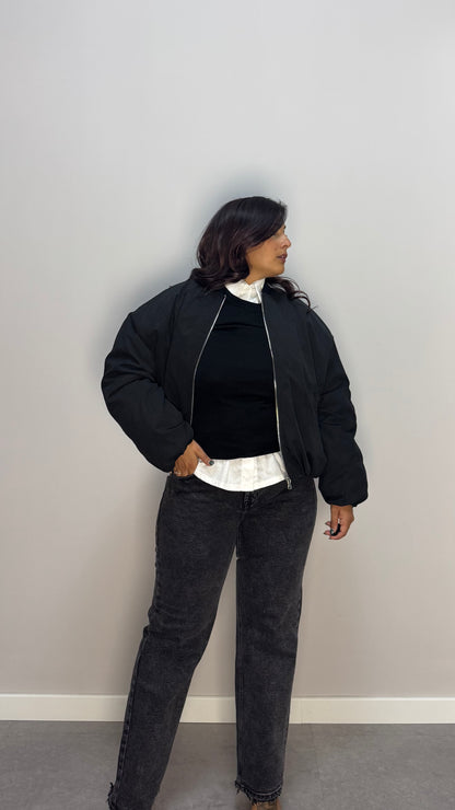 Giubotto Bomber Nero Assoluto Lumina L9402