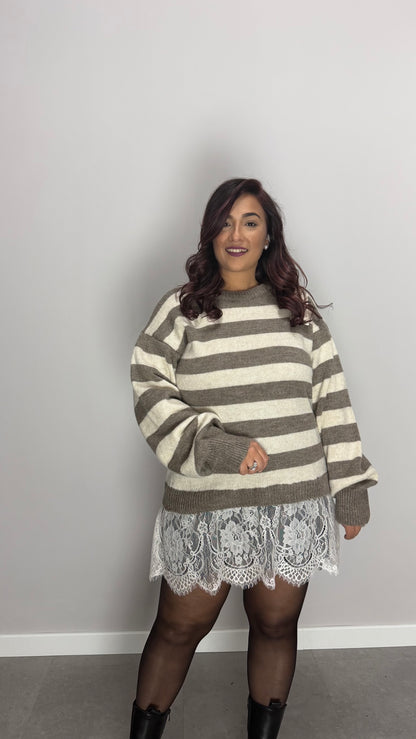 Maxi Pull Adele Soft Fango 25892