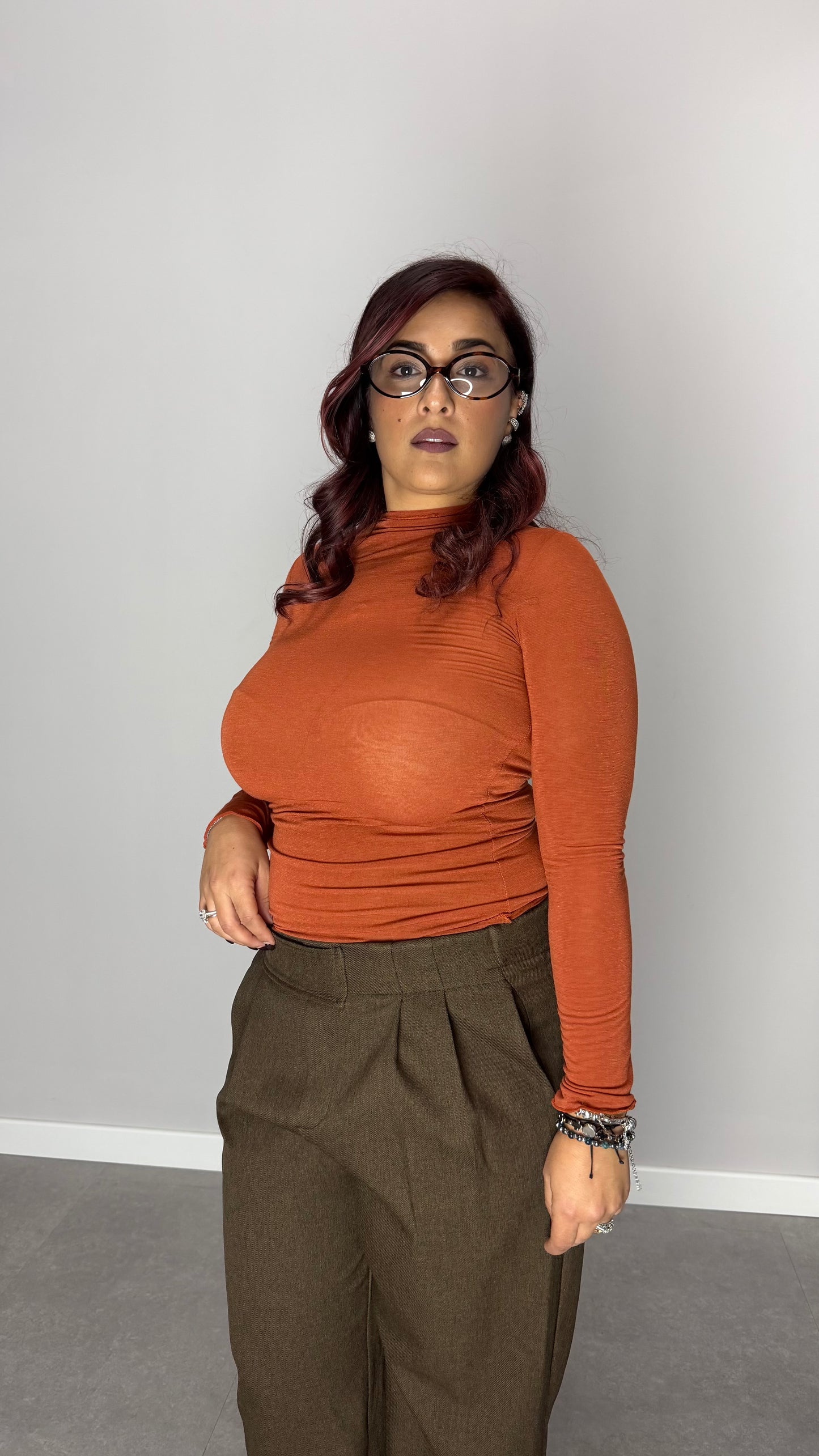 Shirt Velatissime Cashmere Ruggine 28150