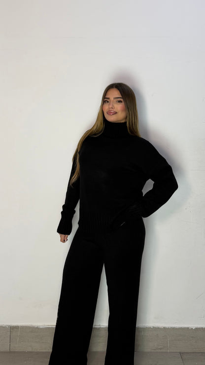 Coordinato Lovely 2.0 Nero in lana AL016