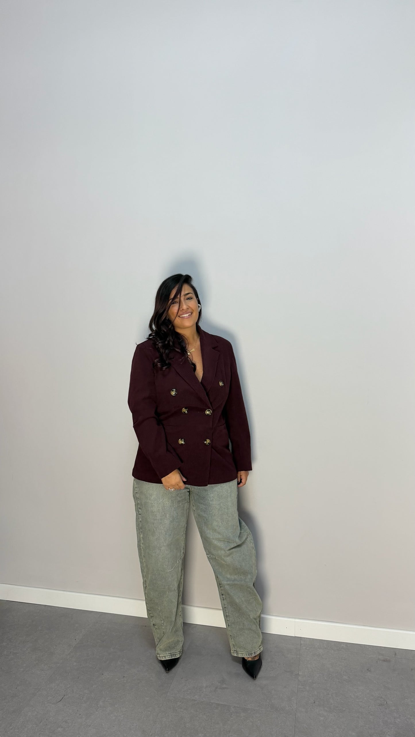 Giacca Cordelia in velluto Bordeaux 251017