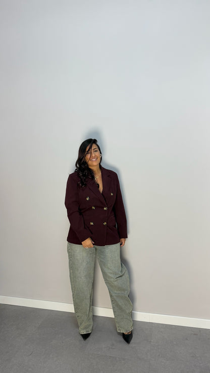 Giacca Cordelia in velluto Bordeaux 251017