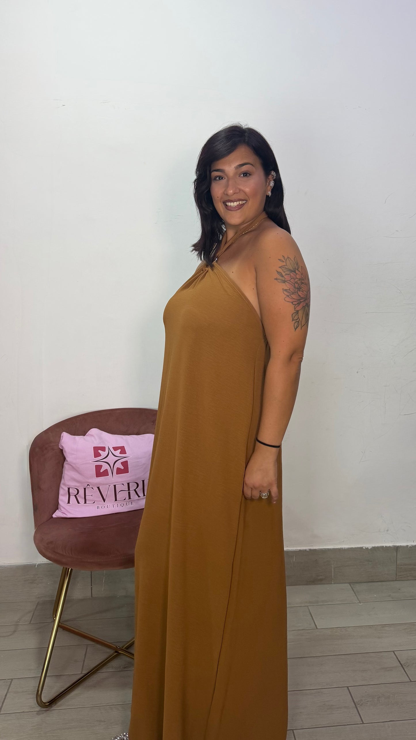 Dress Halo Marrone con Anello 44DM