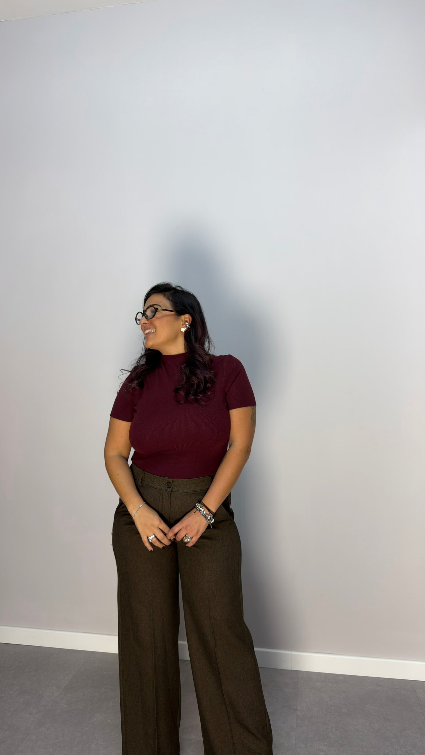 Pullover Solea Bordeaux Top Quality Lana Rasata EM2190