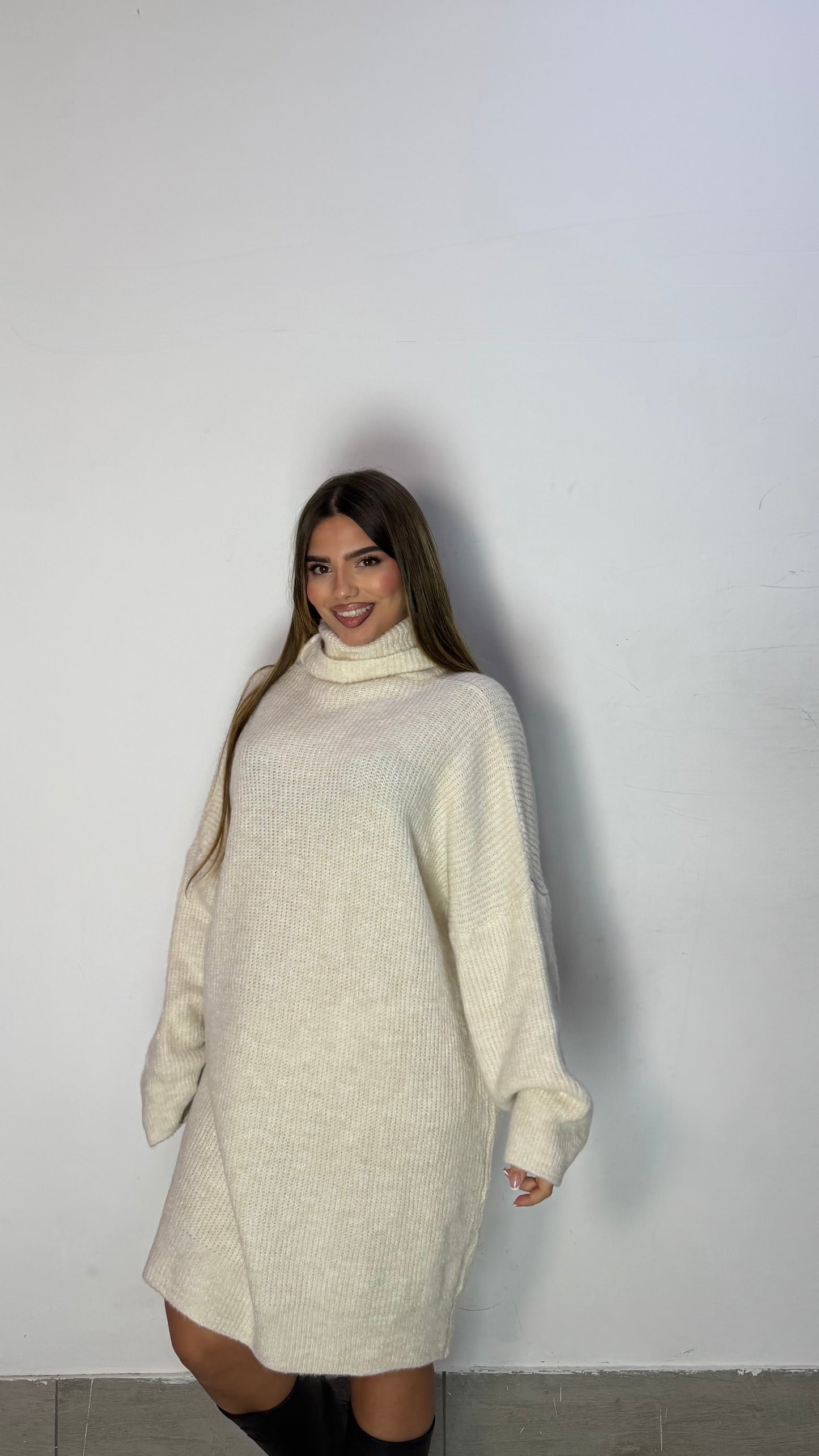 Maxi Pull Luna Lana Bianco 24788