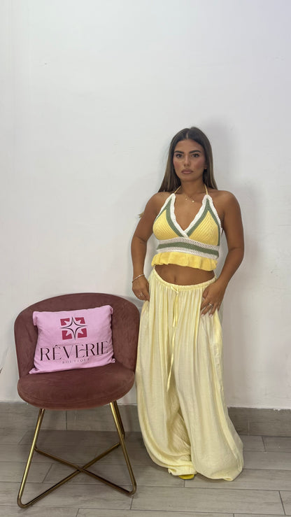 Pantalone Oasi Giallo in tessuto 9297