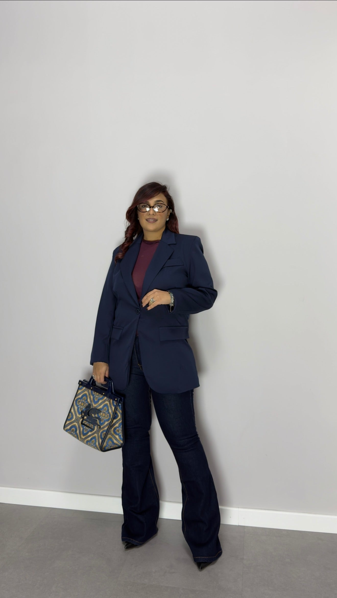 Giacca Moné Blu un bottone M11035