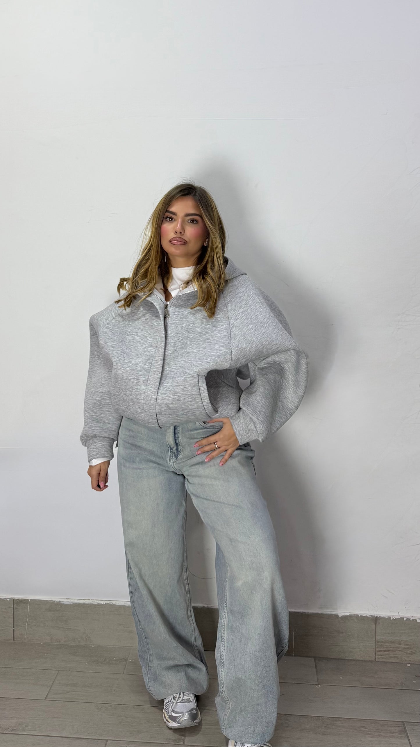 Jeans Lace Up lavaggio chiaro F2229