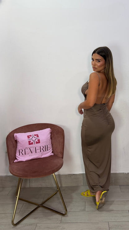 Dress Lisa Fango in Lycra con drappeggio 16724