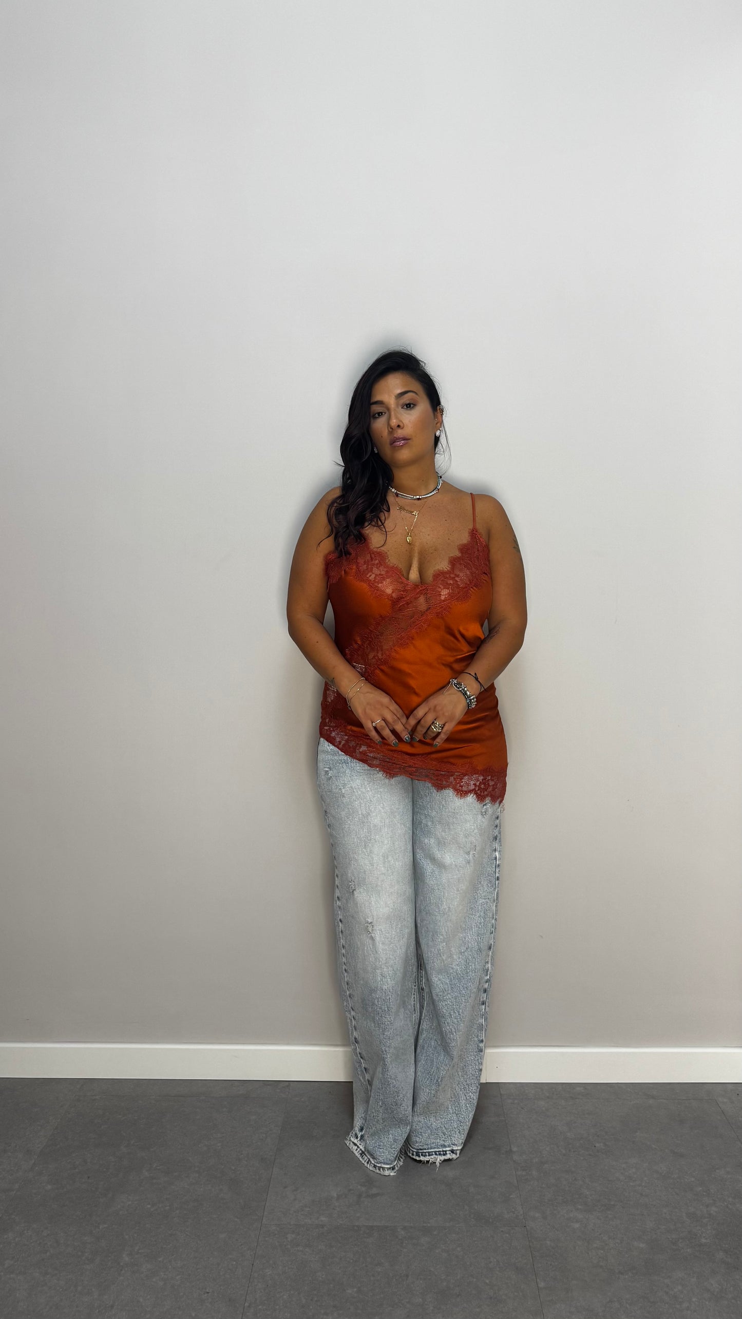 Top Camelia Arancio 7805