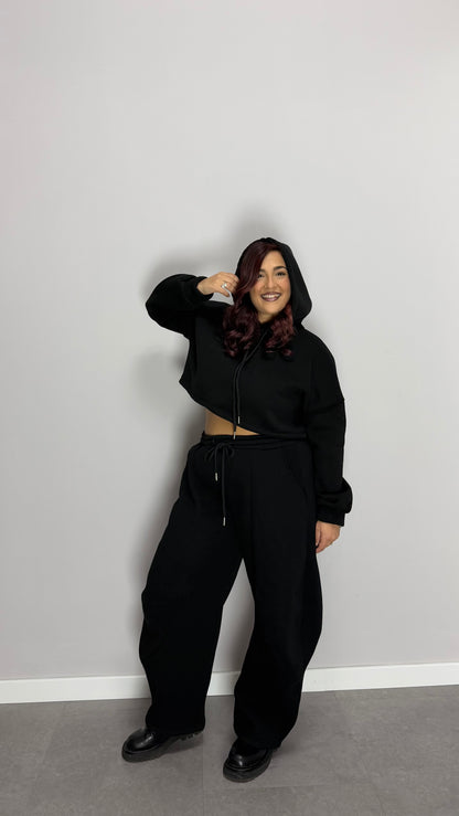 Pantalone in Tuta Felpato BellaBalloon Nero MAR66685