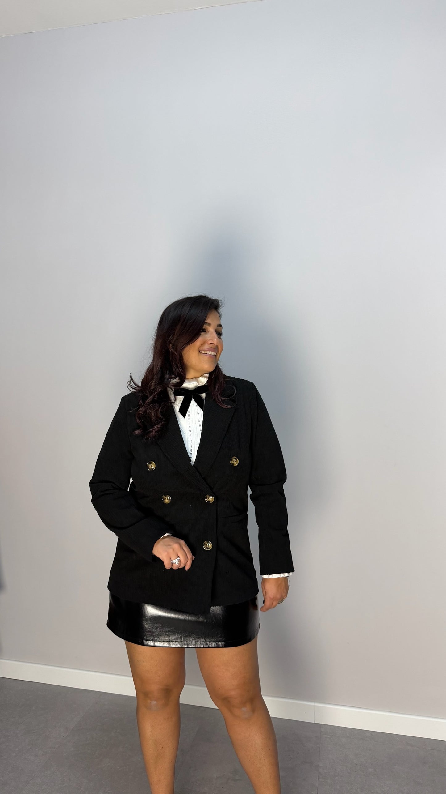 Giacca Cordelia in Velluto Nero 251017