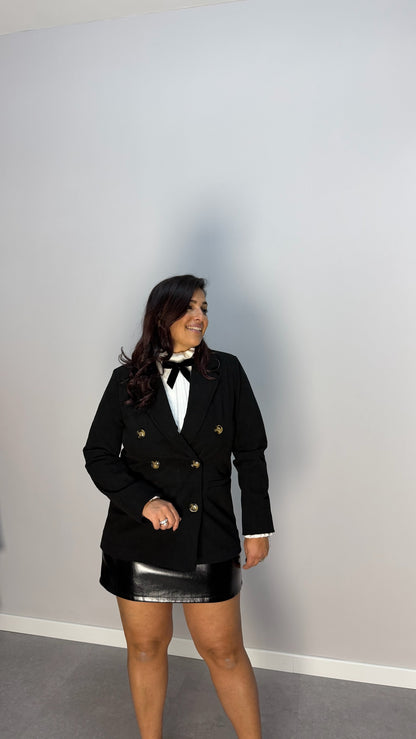 Giacca Cordelia in Velluto Nero 251017