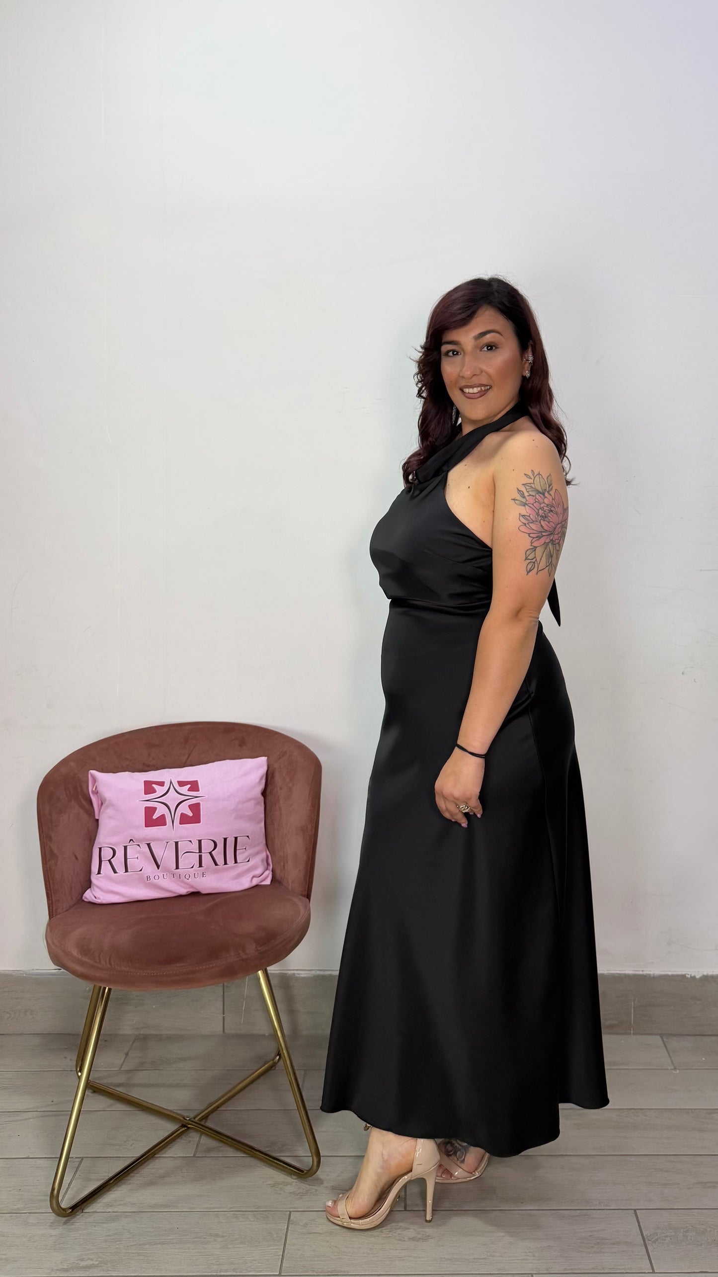 Dress Seta Nero in raso 27597