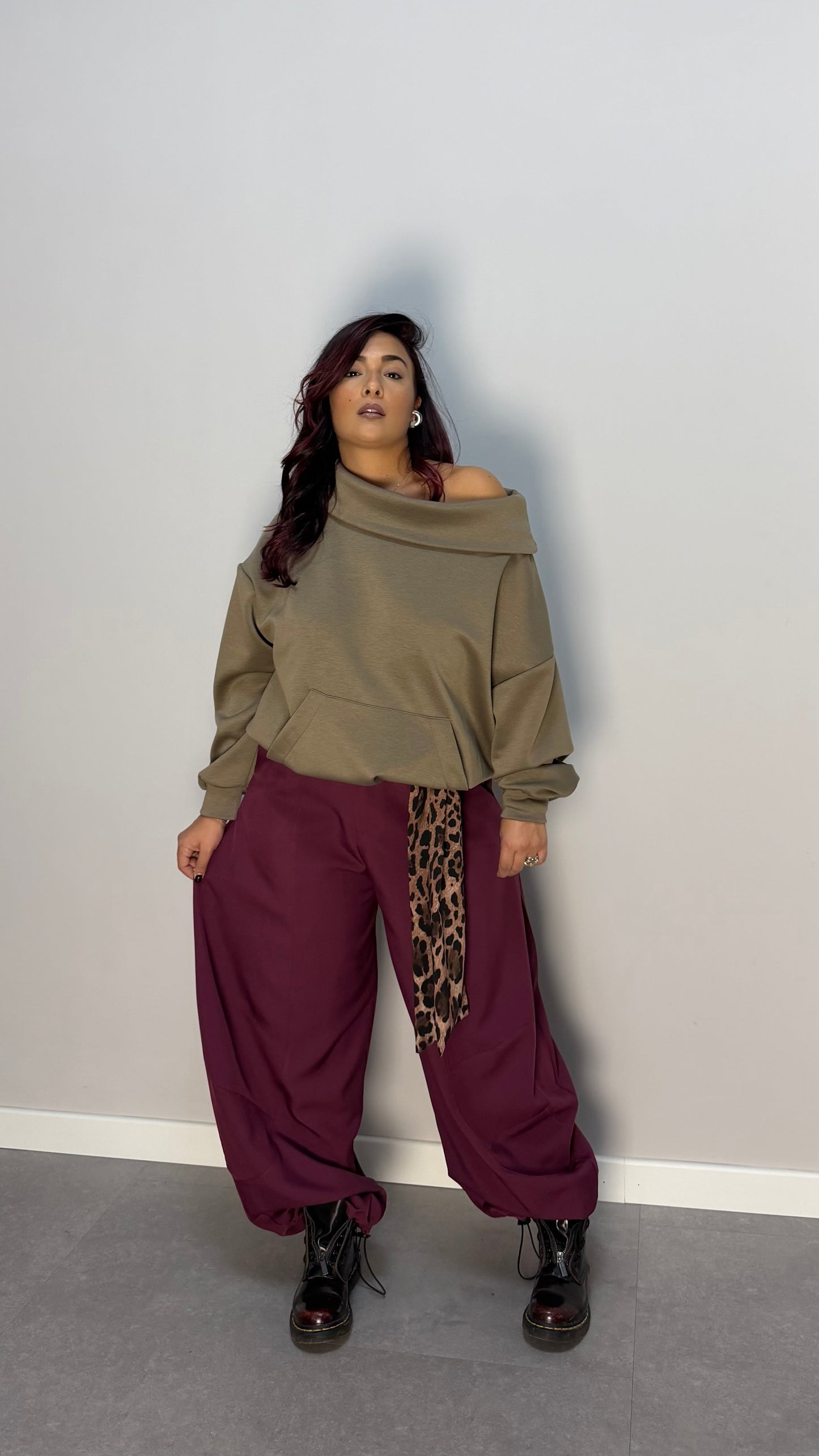 Felpa Perla Fango Felpata 97037