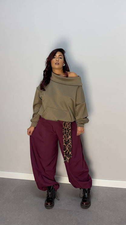 Felpa Perla Fango Felpata 97037