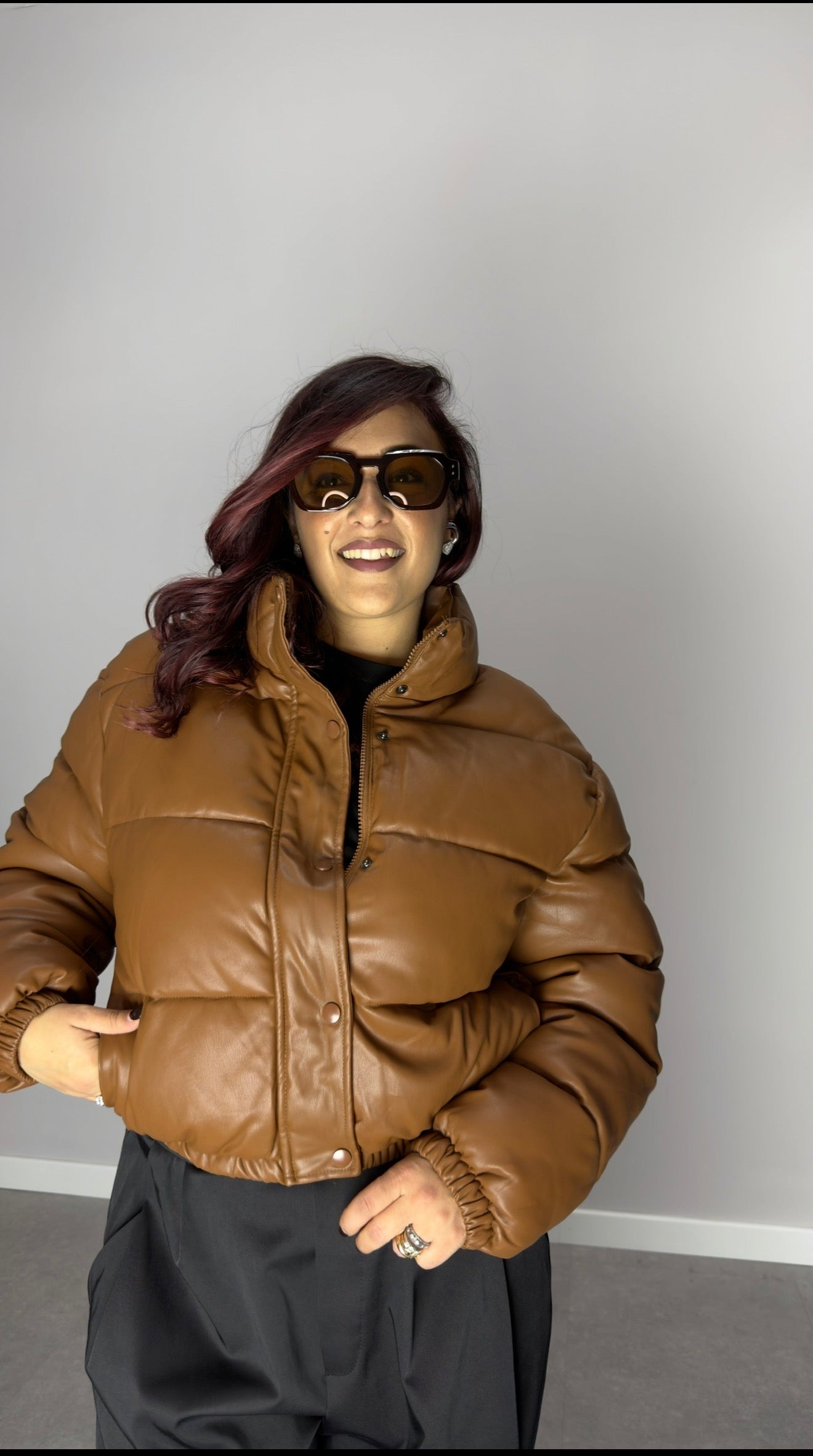 Bomber Bomi Ecopelle Marrone 21216