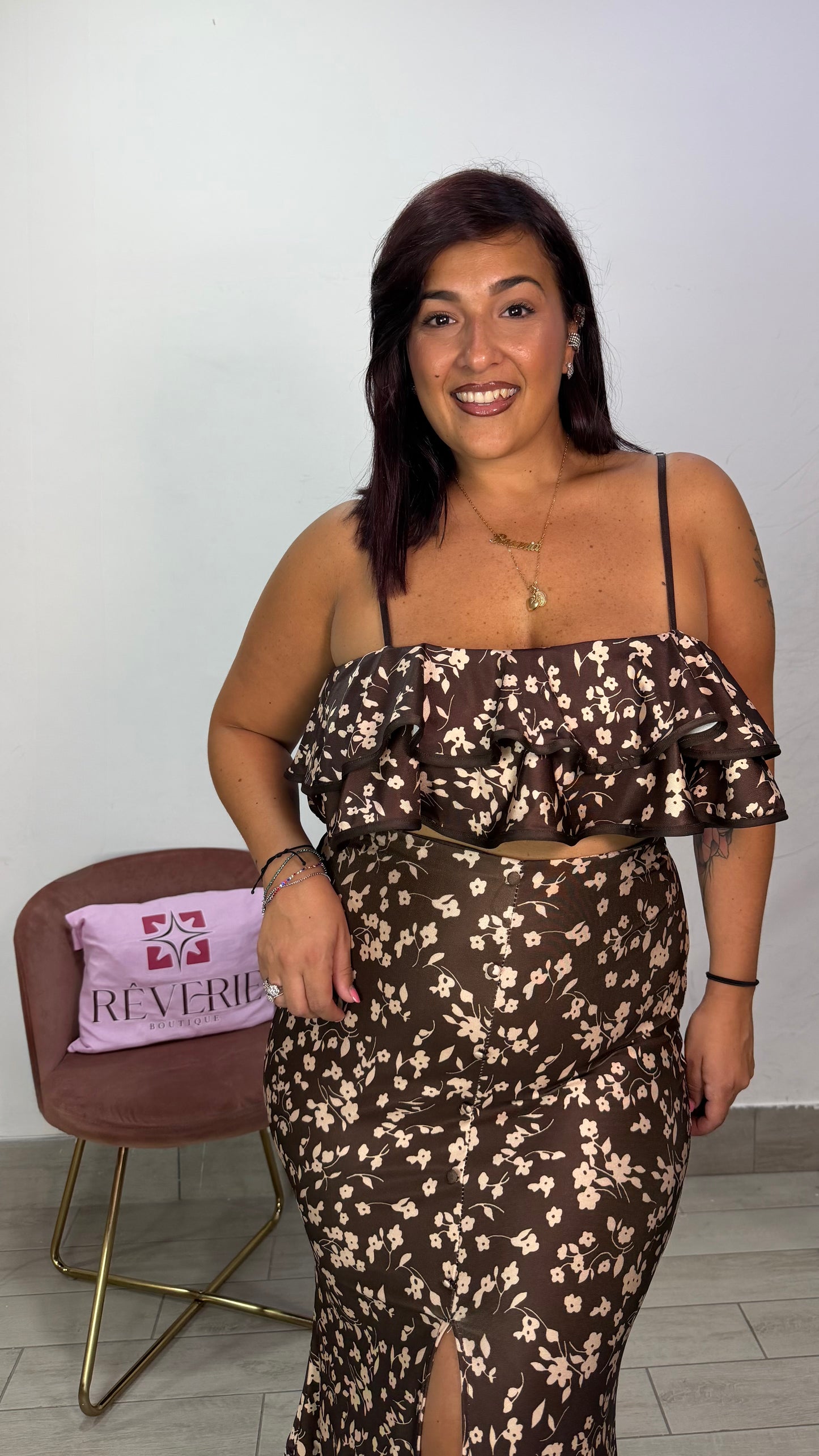 Coordinato Reina Marrone in lycra 26775