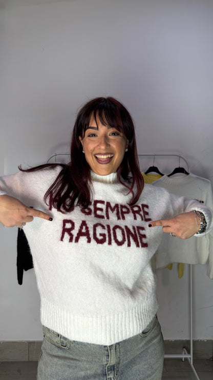 Maglioncino Ho Sempre Ragione Bianco 3071