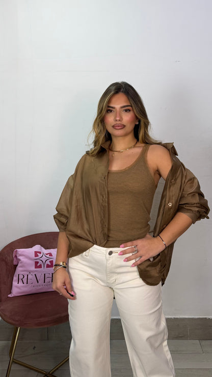 Camicia Velatissima Bronzo V6808