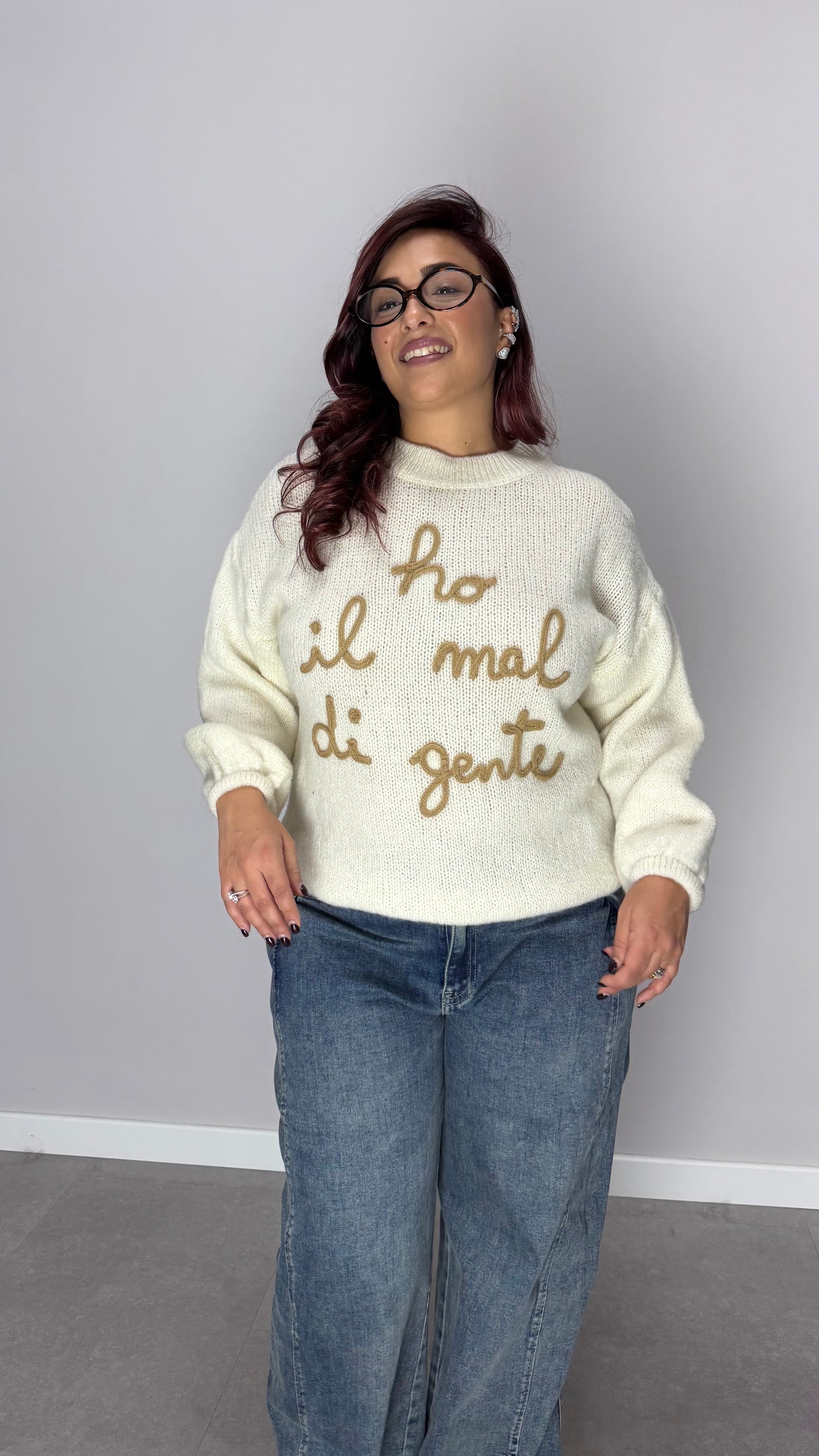 Maglioncino Ho il mal di gente DS2903