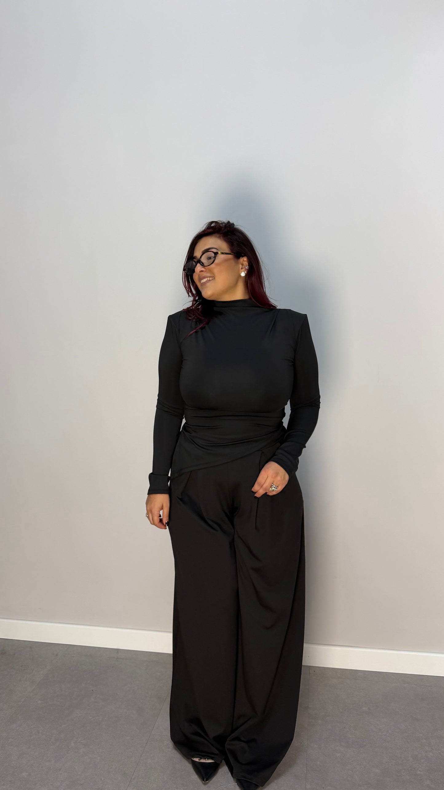 Coordinato Siera Nero in licra con spalline 16557