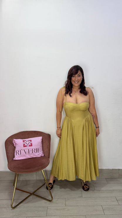 Dress Flora Senape 6005