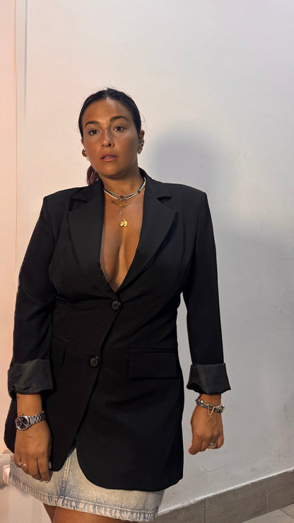 Giacca monopetto con scollatura 6751