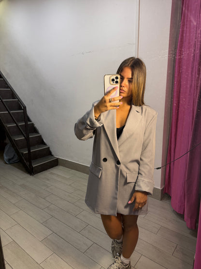 giacca doppio bottone grigia M11093