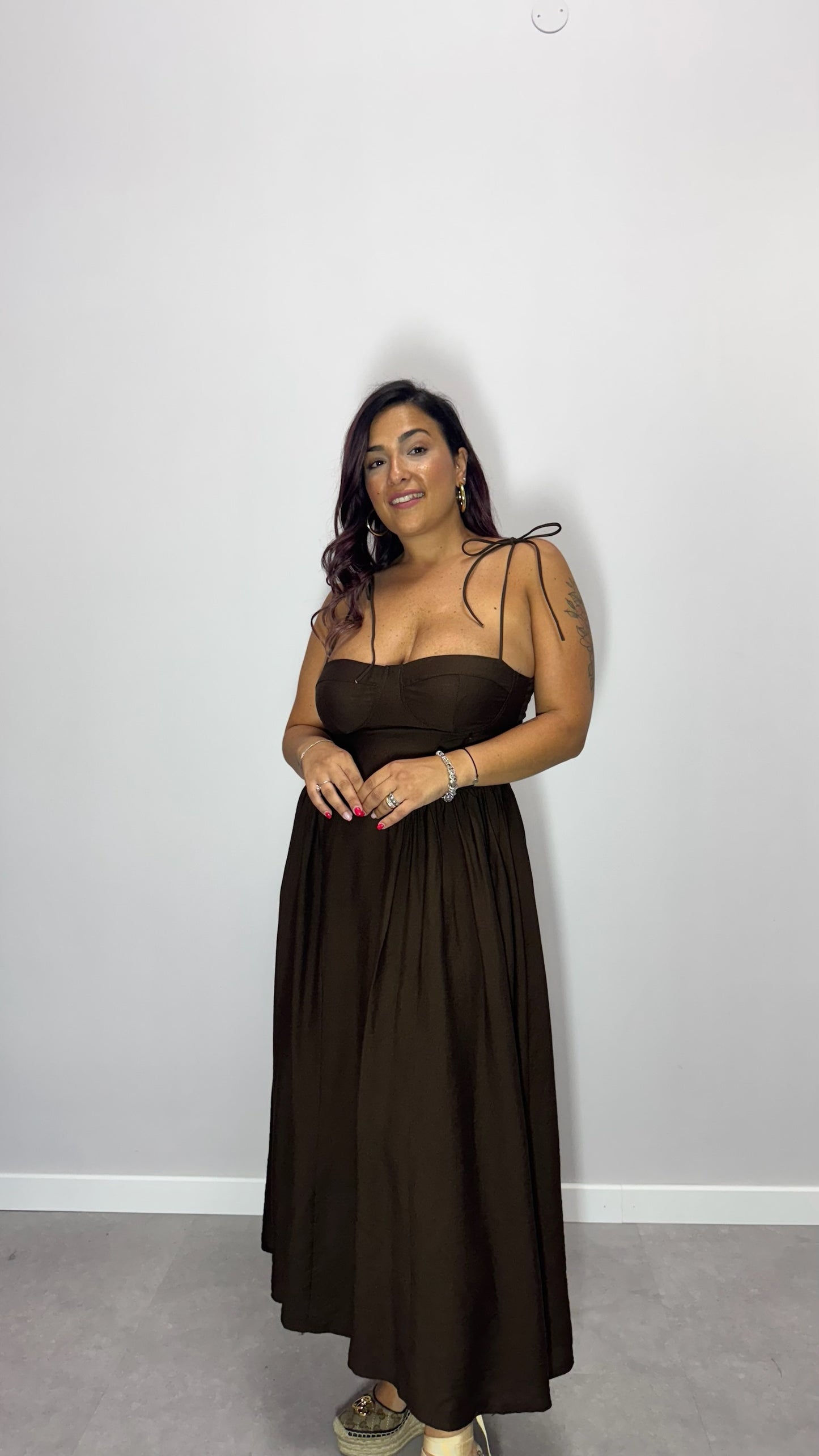 Abito Flora Marrone 6005